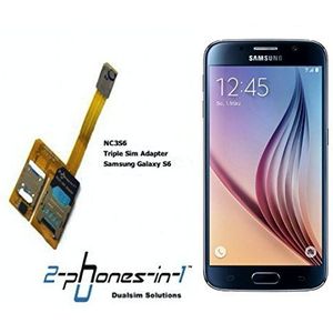 2-phones-in-1 2in1-nc3s6 NC3 Dual/Triple Sim Adapter voor Samsung Galaxy S6