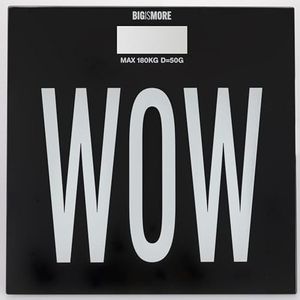 Digitale personenweegschaal van gehard glas, zwart, Bigismore