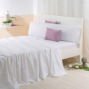 Sancarlos Lotus geborduurd beddengoed, wit, voor 135 cm bed