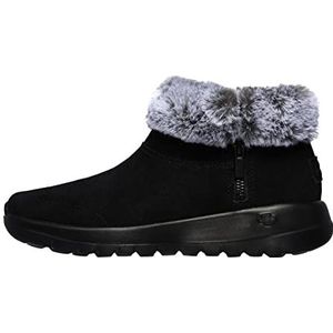 Skechers Dames go Joy Enkellaars, Zwart Grijs Suede, 39 EU