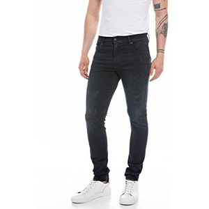 Replay Mickym Slim-Fit Hyperflex Herenjeans, met stretch, 007, donkerblauw, 34W x 36L