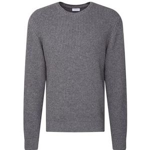 Seidensticker Gebreide trui voor heren, regular fit, zacht, gebreide trui, wolmix, grijs, S