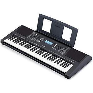 Yamaha PSR-E373 portable keyboard, in zwart - Beginners Keyboard met 61 aanslaggevoelige toetsen, incl. voucher voor 2 online lessen