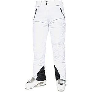 Trespass Galaya, wit, XL, waterdichte skibroek met enkelritssluitingen voor dames, X-Large, wit