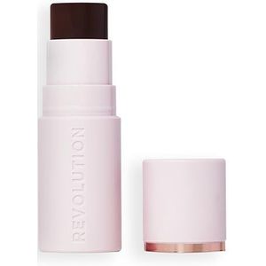 Revolution Skin Silk Bronzer Stick - Couleur modulable pour joues, yeux et lèvres - Formule crème à poudre - Vegan & Cruelty-Free - Deep Mocha - 4,5 g