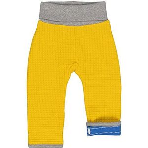 loud + proud Omkeerbare broek voor jongens, gebreid van biologisch katoen, GOTS-gecertificeerde broek, geel (Honey Hon), 122/128 cm