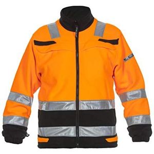 Hydrowear 04026027F Torgau Trendy High Visible Line Fleece Jack, 100% polyester, grote maat, Hi-Vis oranje/zwart
