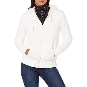 Amazon Essentials Women's Met sherpa gevoerd fleecejack met volledige ritssluiting (verkrijgbaar in grote maten), Gebroken wit, XS