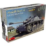 Miniart MIN35335 1:35 StuG III Ausf G Feb 1943 Alkett Prod, Int Kit Schaal Model, Ongeschilderd
