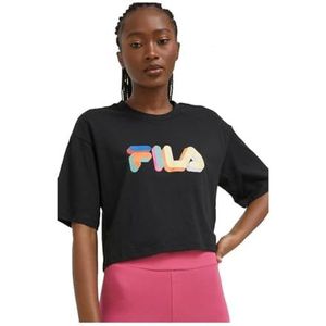 FILA BEUNA Cropped Graphic T-shirt, zwart, XS, zwart, XS