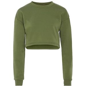 Hoona 100% polyester trui met lange mouwen voor dames - maat XS trainingspak shirt, militair, Leger., XS