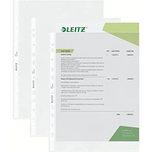 Leitz Kwaliteit Plastic Gestanste Pocket A4, Duidelijke Matte Afwerking, Top Open, 85 Micron Polypropyleen, Doos van 100, 47900000