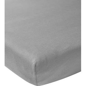Meyco Home Basic Jersey Uni Hoeslaken Tweepersoonsbed (Bedlaken van zachte jersey-kwaliteit, van 100% katoen, perfecte pasvorm door elastiek rondom, afmetingen: 180 x 210/220 cm), grijs
