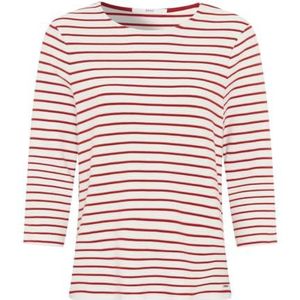 Style Bonnie gestreept shirt met halve mouwen, carmine, 46