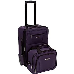Rockland Fashion Softside Bagageset, paars, 2-Piece Set (14/19), Fashion Softside bagageset