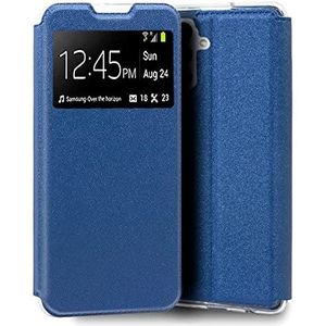 Cool Flip Cover voor A136 Galaxy A13 5G / A04s, effen, blauw