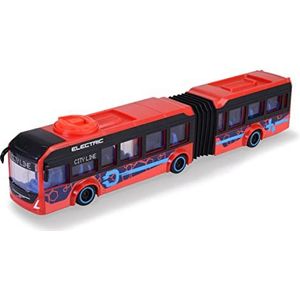 Dickie Toys - Bus Volvo 7900 E, vrijloop 40 cm, deuren openen, rood, vanaf 3 jaar