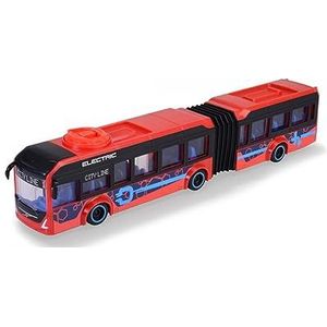 Dickie Toys - Bus Volvo 7900 E, vrijloop 40 cm, deuren openen, rood, vanaf 3 jaar