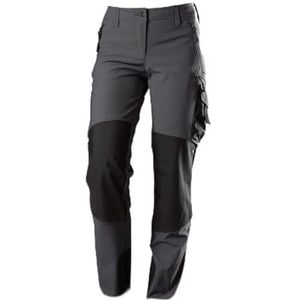 BP 1862-620-5632 Workwear Dames Superstretch broek, polyamide en elastaan, antraciet/zwart, maat 48n