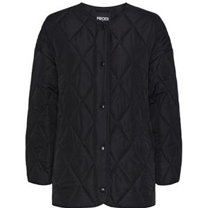 PIECES Pcstella Quilted Jacket Noos Gewatteerde jas voor dames, zwart, XS