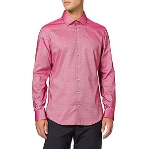 Seidensticker Herenhemd van eenkleurig, chique overhemd met extra draagcomfort en een Kent-kraag, pasvorm slim fit, lange mouwen, 100% katoen