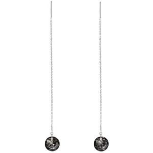 Ellen Kvam Classic Crystal Threader Earring- Grey