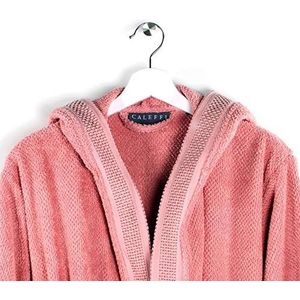 Caleffi Gim badjas met capuchon, katoen, fuchsia, S, 76325