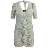 Faina - Jurk - Sand - Bloemenprint - Kort/Mini - Slanke Pasvorm - Kwartmouw