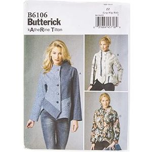 Butterick Patterns 6106 ZZ maten groot 16-18/extra groot 20-22/extra groot 24-26 Misses jas