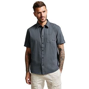 Street One MEN Herenhemd met korte mouwen, Ash Grey, XXL