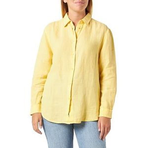 Superdry Studios Casual Linen BF Shirt W4010329A Mimosa Orange 10 Dames, Mimosa Oranje, 36