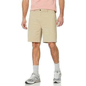 Amazon Essentials Men's Korte broek met binnenbeenlengte van 23 cm en klassieke pasvorm, Lichtbruin, 38