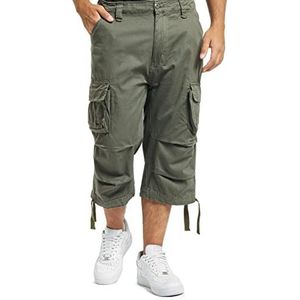 Brandit Urbain Leggende 3/4 cargoshorts voor heren, Olijf, 4XL