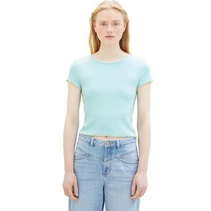 TOM TAILOR Denim T-shirt voor dames, 13117 - Pastel Turquoise, XL