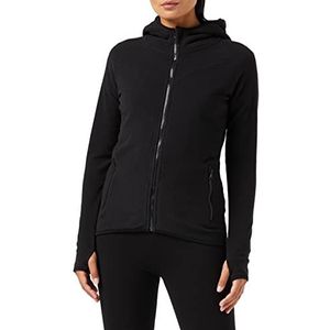 Urban Classics Dames sweatshirt-jack Polar Fleece Zip Hoodie, capuchontrui voor vrouwen met verlengde rug, verkrijgbaar in vele kleuren, maten XS - 5XL, zwart, XL