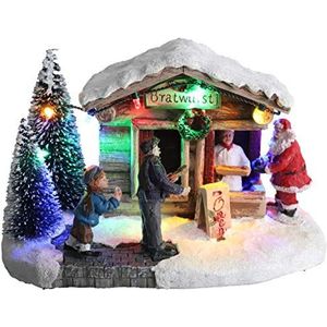 Christmas Concepts® LED Oplichtend Kerstdorp Scene - 8"" / 20cm (Bratwurst Sausage Shop)