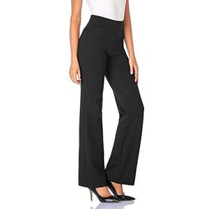 Tapata Dames 71 cm/76 cm/81 cm/86 cm bootcut stretchbroek met zakken, lang/regular/petite voor kantoor, zakelijk, dagelijks gebruik, 81 cm, zwart, S