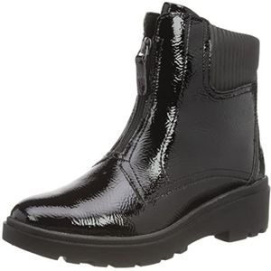 Clarks Dames Calla Zip Fashion Boot, Black CrinklePat, 41,5 EU