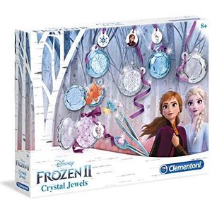 Clementoni 18511 - Disney Frozen 2-Crystal Olaf-Made in Italië Ambacht voor kinderen vanaf 8 jaar en oud-sieraden meisje, Engels, meerkleurig