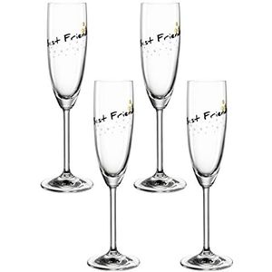 LEONARDO HOME Champagneglas PRESENTE set van 4 200 ml 'Best Friends', 044519, glas, 120 milliliter