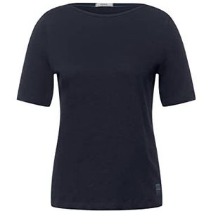 Cecil Dames B318326 Basic T-shirt katoen, deep blue, XS