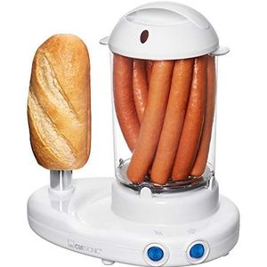 Clatronic 2in1 Hot Dog Maker & Egg Cooker | Hotdog Maker Set voor 1-14 worsten | Egg Cooker voor maximaal 6 eieren | met verwarmde roestvrijstalen spike |incl. maatbeker met eierprikker |HDM 3420 EK N