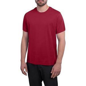 HRM Heren Luxe Ronde Hals T-shirt, Bordeaux, Maat S I Premium Heren T-shirt met Ronde Hals Gemaakt van 100% Organisch Katoen I Basic T-shirt Wasbaar tot 60°C, Hoogwaardige & Duurzame Herenkleding