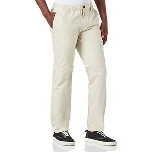 TOM TAILOR Uomini Broek met afneembare pijpen 1030014, 10336 - Light Cashew Beige, M