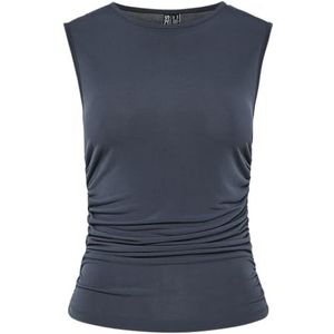 PIECES Pcmadison Sl Ruching Top Noos Bc, blauw (ombre blue), M