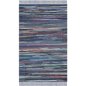 Safavieh tapijt, plat, handgeweven, katoen, loper in roest, rood/meerkleurig 68 X 152 cm Violet/Multicolore