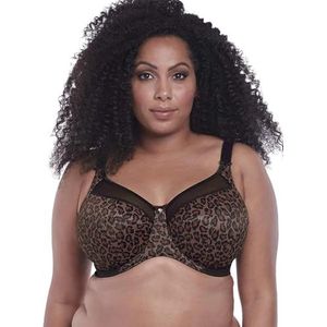 GODDESS Women's Plus-Size Kayla Signature Print Full-Coverage Underwire Bra Bra, Dark Leopard, 46H