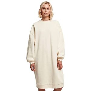 Urban Classics Dames Organic Oversized Midi Crew Neck Jurk Jurk Jurk Witesand, XS