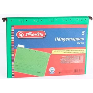 Herlitz 5874680 hangmappen A4 UniReg groen 5-delig kraftkarton, 230 g/m2