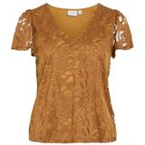 Vistasia S/S V-hals top/Ka, Cathay Spice, S